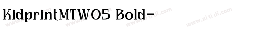 KidprintMTW05 Bold字体转换